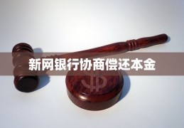 新网银行协商偿还本金-新网银行vip专属福利安全吗